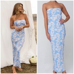 Resa x Jojo Anna Slip Dress in Malibu